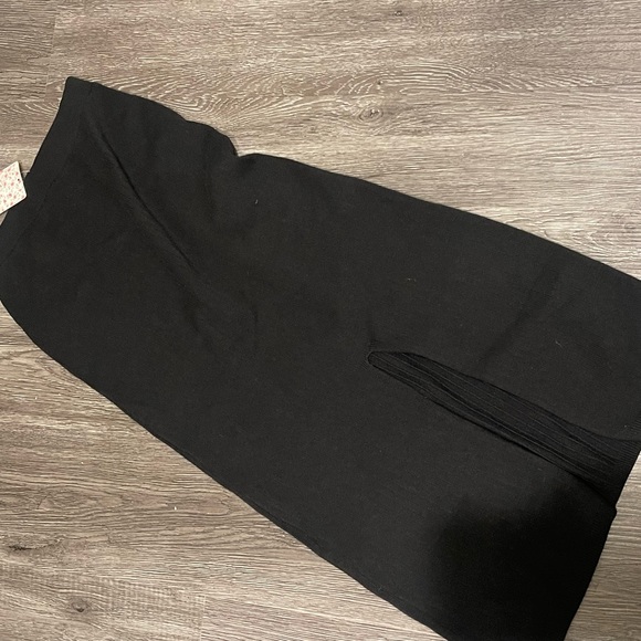 Free People Skyline Midi Skirt Black XS NWT - Picture 2 of 2